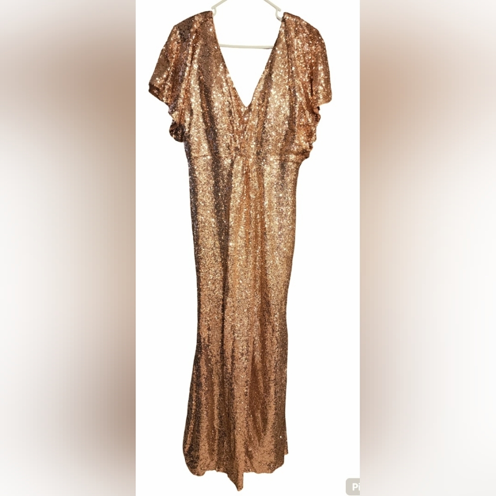 Revelry pink Gwen sequins formal gown. Size 14 - Picture 7 of 7